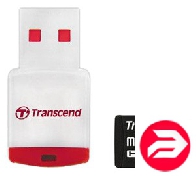 Transcend 8Gb Micro SDHC class 6 with RDP3 Card Reader (TS8GUSDHC6-P3)