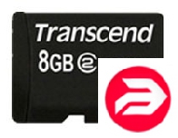 Transcend 8Gb micro SDHC class2 + adapter (TS8GUSDHC2)