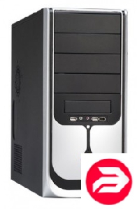 LinkWorld 323-18 black/silver C2228 w/o PSU ATX USB Audio Fan AirDuct